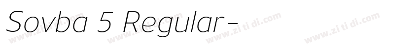 Sovba 5 Regular字体转换